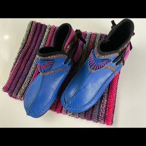 Hand made booties/shoes/slippers, rubber sole, sz 10 $36 firm